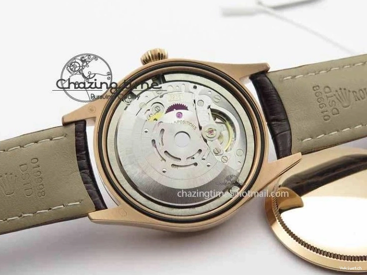 Dial White Stick Brown Best Leather A3165 Strap VF Date Cellini Edition Markers On RG 0910